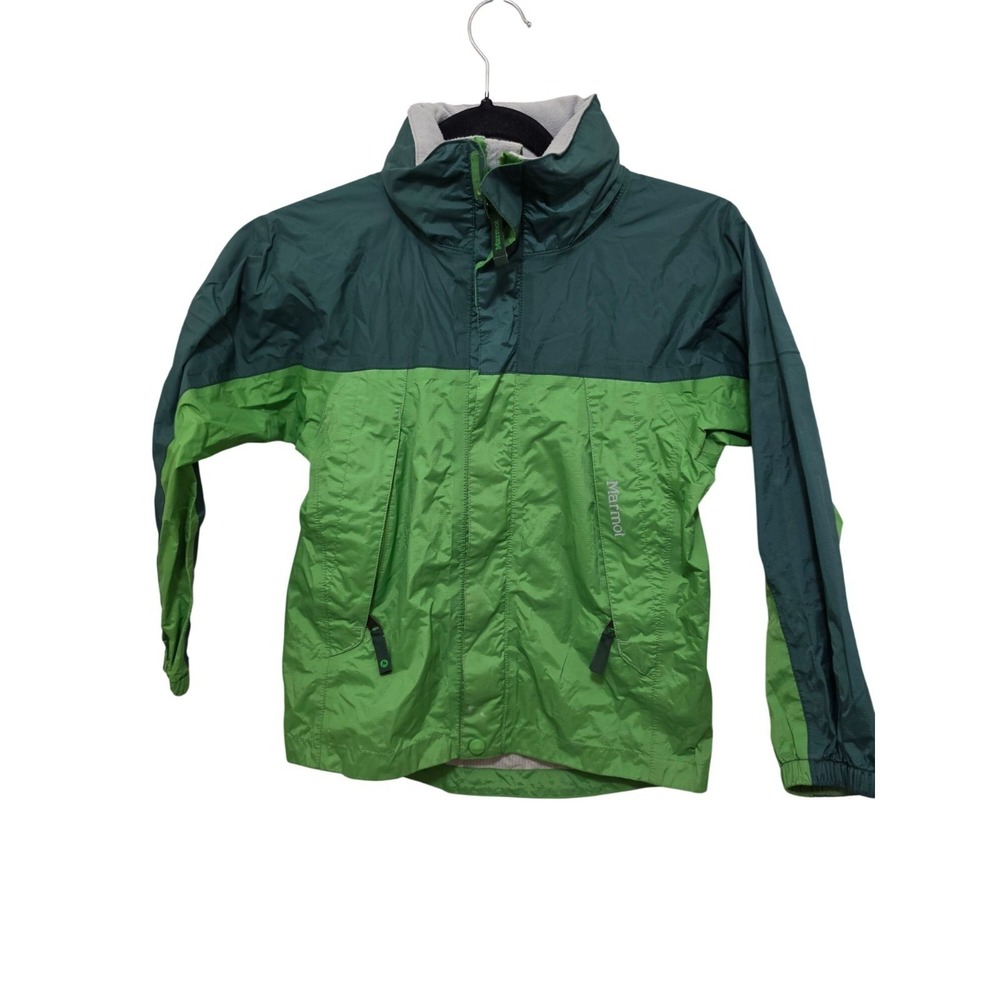 Marmot Kids Green & Dark Green Lightweight Rain Jacket‎ Size S